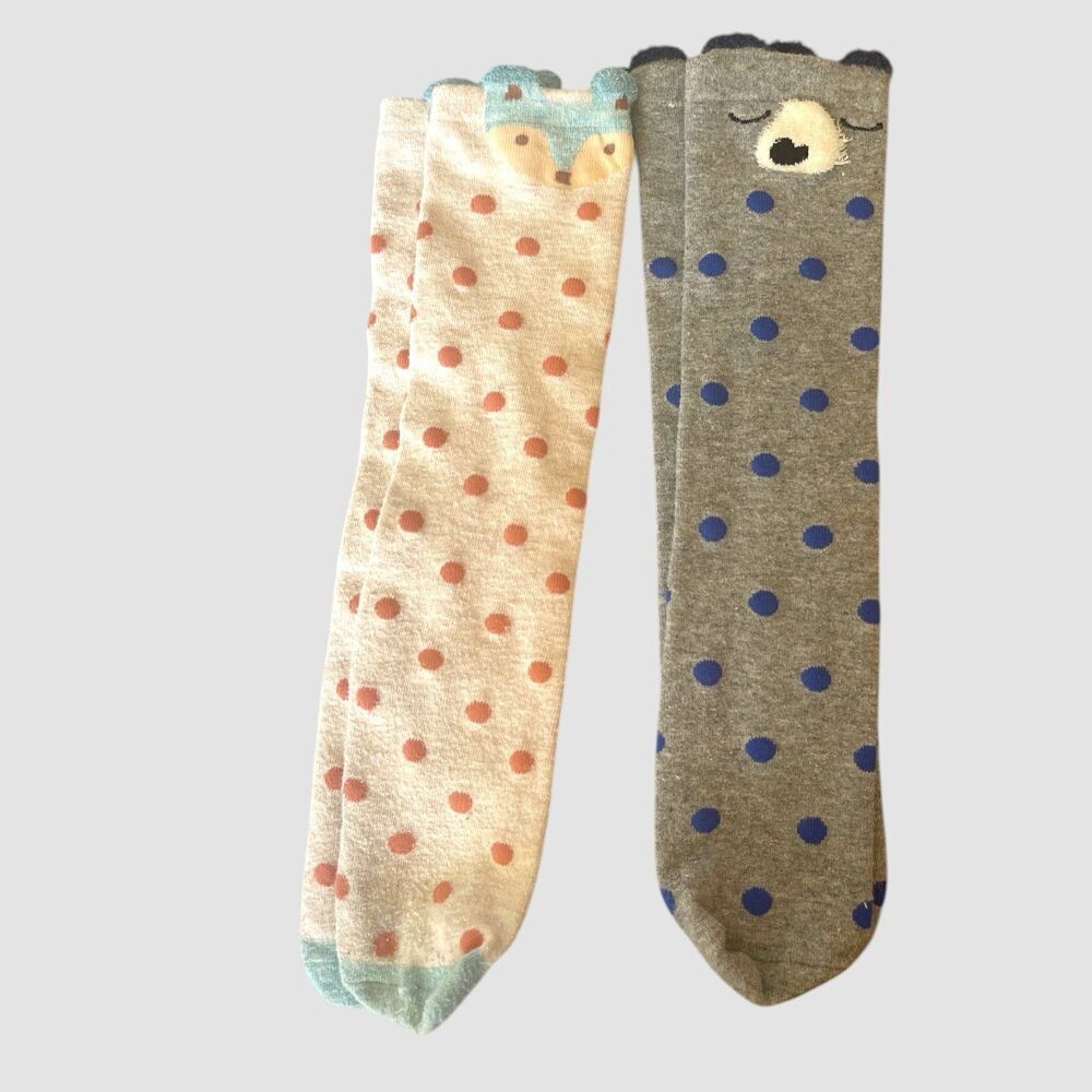 Kids Girls Knee High Socks Long Crazy Silly Fun Cute Tall Animal Socks bundle